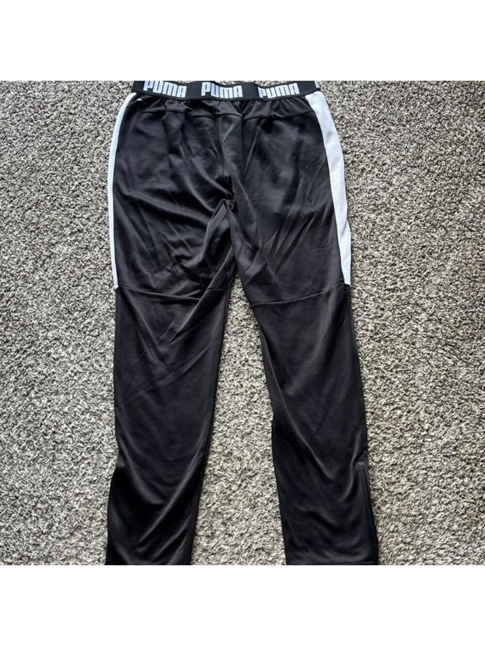 Puma Men's Black White Medium Track Pants Athletic Gym Sporty Training Running - Picture 6 of 7